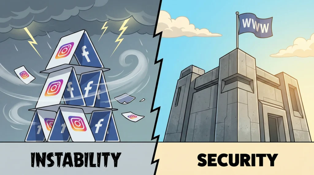 Social media vs website